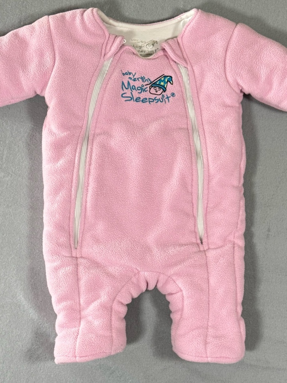 Large Baby Merlin’s Magic Sleepsuit Pink Fleece Transition Sleep Sack